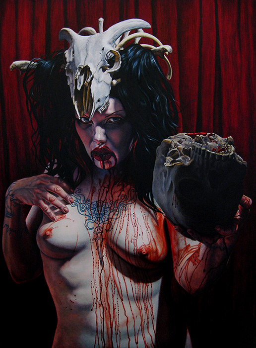 Isabel The Queen Of Hell - Oil on Board 2012 